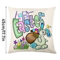 thumbnail image 2 of HoliHive 18"x18" Easter Pillow Covers with Bunny and Eggs Spring Home Decor Pillowcase Square Cushion Covers for Sofa Bed Couch Easter Decorations, 2 of 6