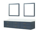 thumbnail image 3 of 84 In. W Blue Double Bath Vanity With Quartz Top & Mirrors - , Solid Wood, 22 Deep Cabinet And 36 Plywood, Soft Close, 3 of 5