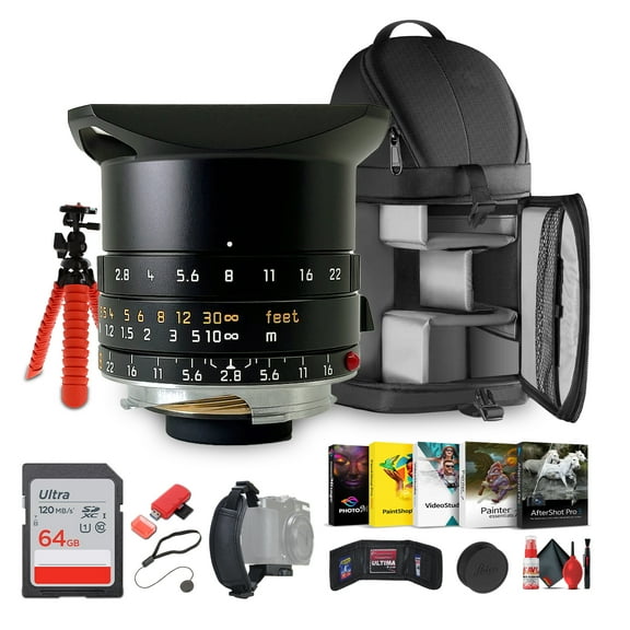 Leica Elmarit-M 28mm f/2.8 ASPH. Lens | Compact Wide-Angle Prime for M-Mount | Sharp, Lightweight Optics for Street & Travel Photography (11677)   Sling Backpack   Photography Software   More