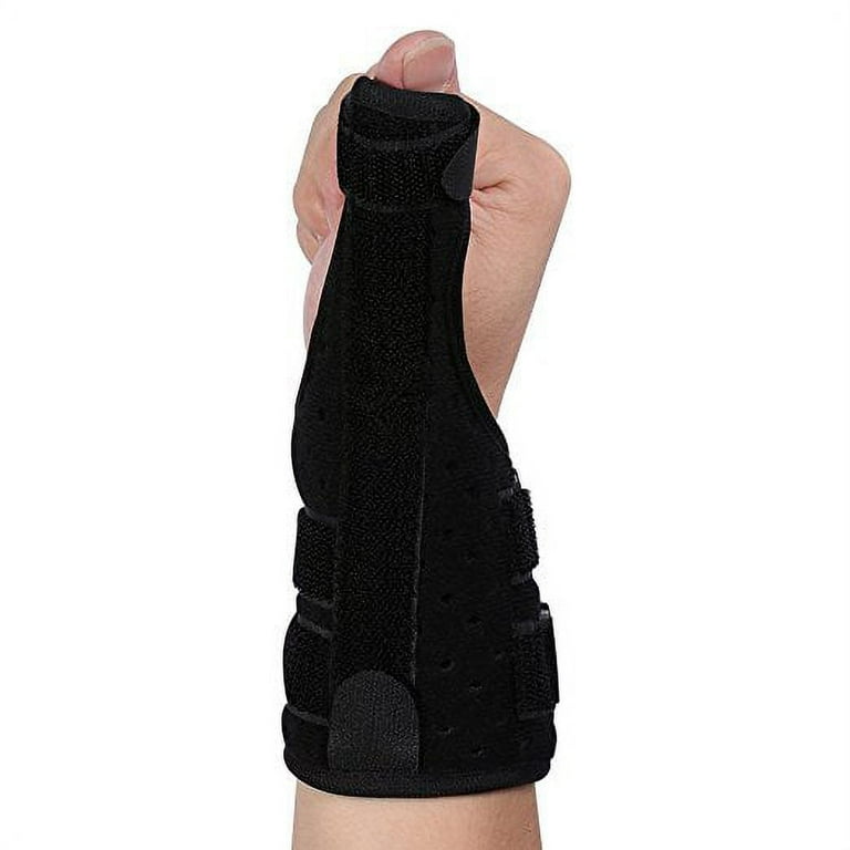 Yosoo Thumb Splint Adjustable Neoprene Hand Thumb Brace Stabilizer Guard  Spica Support Your Finger for Arthritis Tendonitis Sprained Thumb Symptoms  Broken Hyperextended Thumb, One Size, Unisex, Black - Walmart.com