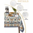 thumbnail image 2 of Ethnic Rustic Table Cloth, Boho Southwestern Heritage Orange Blue Green Waterproof Tablecloth for Square Tables, Reusable Washable Fabric Table Cover for Restaurant Kitchen Dining Tables 54"x54", 2 of 6