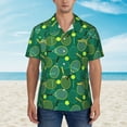 thumbnail image 2 of Fotbe Tennis Rackets and Balls Camisa Hawaiana para Hombre Unisex – Camisa Casual de Verano con Botones de Manga Corta de Algodón y Lino,Medium, 2 of 7