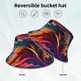 thumbnail image 2 of Balery Colorful Abstract Wave Motion Sombreros para el sol para hombre y mujer, sombrero de pescador con UPF 50+, 2 of 6