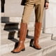 thumbnail image 3 of Bota DREAM PAIRS Utah para Mujer, Altura hasta la Rodilla, Marrón, Talla 8, 3 of 7