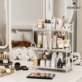 thumbnail image 2 of Organizador de encimera EKNITEY de 3 niveles para almacenamiento de baño, color blanco, 2 of 6