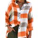 thumbnail image 1 of Camisa de manga larga a cuadros de bloque de color de blusa de mujer FleinngHoz JD710495449, 1 of 2