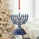 thumbnail image 5 of Joya de Navidad de Acero, Ornamento de Hanukkah de Metal, Estilo Moderno, Durable, para Decoración de Hogar, con Base de Madera, Ideal para Sala de Estar, Joya de Navidad de Acero, Ornamento, 5 of 8