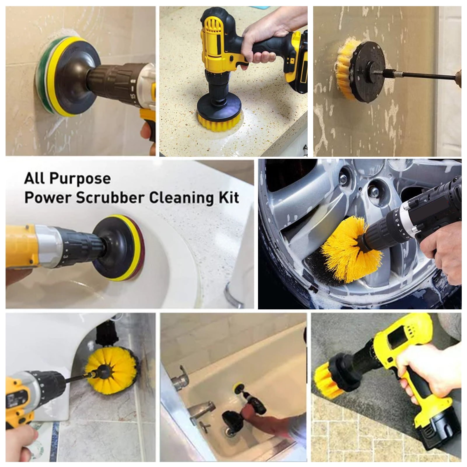 12pcs Drill Brush Car Detailing Kit, TSV Car Wheel Tire Cleaning