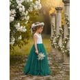 thumbnail image 4 of 2Bunnies Girls' 12M-12yr Rose Lace Sleeveless Maxi Flower Girl Dress, 4 of 5