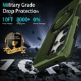 thumbnail image 6 of Decase Magnetic Stand Phone Case for Samsung Galaxy S25 Ultra,Hard PC+Soft TPU+Fulcrum Bracket Phone Case,Shockproof Anti-Drop Protective Cover,Military Cases Bult-in Hidden Bracket,Darkgreen, 6 of 9