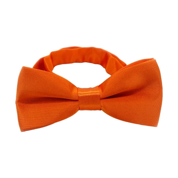 Pajaritas de esmoquin para niños, pajaritas ajustables, pajaritas de color sólido, pajarita suave preanudada para niños. Naranja