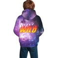 thumbnail image 2 of Ben Azelart Stay Wild Kids' Hoodie 3d Print Sweatshirt Soft Pullover Hooded With Big Pockets For Boys Or Girls Medium, 2 of 8