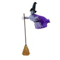 thumbnail image 6 of DAMAI 6 ft Halloween Flying Witch Decor,Outdoor Flying Witch Halloween Animatronic Animated Hover Witch with Scary Sound & Light-up Eyes, Scary Halloween Props for Garden Yard House Decoration, 6 of 9