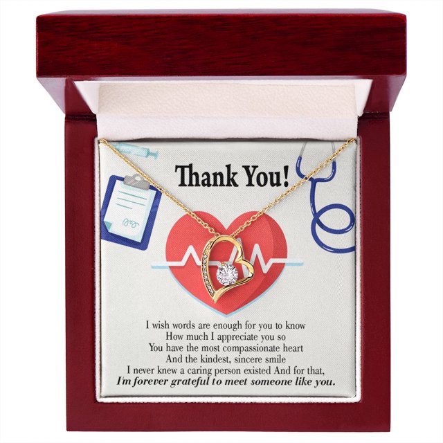 Idée pour le Personnel Médical pour Toujours Collier w Message Card