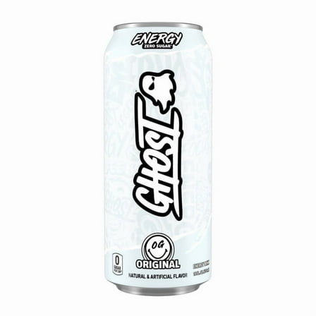 GHOST® ENERGY Zero Sugars Energy Drink, Original Flavor, 200mg Natural Caffeine, 16 fl oz, 12 Pack Cans