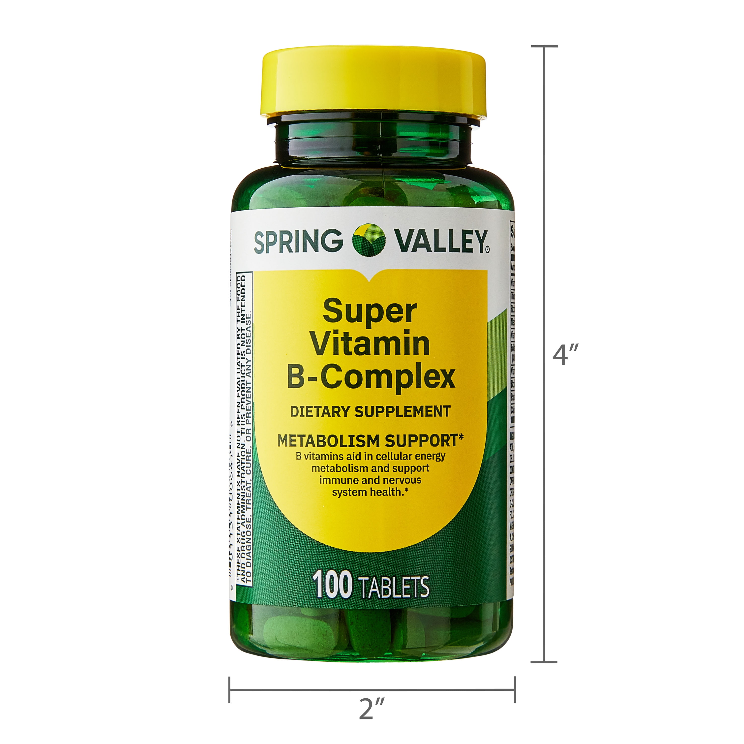 Spring Valley Super Vitamin B-Complex Dietary Supplement, 100