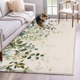 thumbnail image 5 of Area Rug 48×72in, Sage Green Eucalyptus Berry Floor Carpet Living Room Rug, Country Foliage Retro Linen Non-Slip Welcome Mat Indoor Rugs for Bedroom Dining Room, 5 of 9
