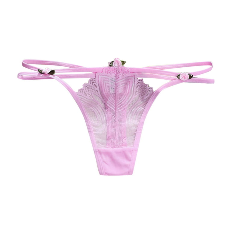 HKEJIAOI Underwear for Women 3PCS Women's Thong G-String Cotton