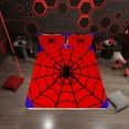 thumbnail image 2 of Erosebridal Halloween Spider Twin Sheet Sets, Red Blue Black Spider Web Bedding Twin Size 3pcs, 2 of 7