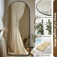 thumbnail image 5 of 58"x19" Full Length Floor Mirror with Stand, Freestanding Standing Arch Full Body Mirrors for Bedroom, Living Room, Hallway, Gold, 5 of 7