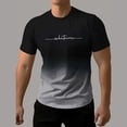 thumbnail image 2 of Bibifish Mens Tops Ombre Brown To White Whatever Print Tshirts Slim Fit Short Sleeve Crew Neck Casual Daily Outdoor Streetwear Fashion Graphic Tees, 2 of 4