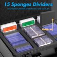 thumbnail image 3 of ULTRGEE Boîte de Rangement pour Cartes de Sport, Étui de Rangement pour Cartes Classées - Contient jusqu'à 300+ Cartes de Sport, Étui de Rangement pour Cartes PS (3 Rangées), 3 of 7