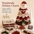 thumbnail image 4 of DIY Quilted Santa Christmas Tree Kit, Fabric Patchwork Set, Handmade | Holiday Tabletop Decor, Layered Ornament, Sewing Craft for Adults, Snowman Tree, Charming Quilting Gift(Candy Star), 4 of 7