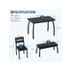 thumbnail image 4 of Hogar Dining Mesa Set Para 4 Wooden Cocina Mesa Con Upholstered Bench Y 2 Cushion Chairs Espacio-Ahorra Dinette Para Studio Cocina Dining Room Y Apartments (43x28x30inch), 4 of 7