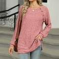 thumbnail image 4 of Plebaso Fall Tops for Women Knit Long Sleeve Tunic Lightweight Casual Pullover Sweater Shirts, 4 of 7