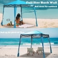 thumbnail image 4 of Compact Pop Up Canopy Tent, Collapsible Instant Shelter, Portable Sports Cabana, With Built-in Weight Bags, 8 x 8 ft Base / 6 x 6 ft Top for Camping,Hiking,Fishing,Family Outings (Mosaic Blue), 4 of 11