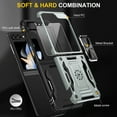 thumbnail image 3 of Dteck for Samsung Galazy Z Flip 5 Case, Galaxy Z Flip 5 Case with Screen Protector, Samsung Z Flip 5 Phone Case with Rotate Ring Magnetic Kickstand,Gray, 3 of 7