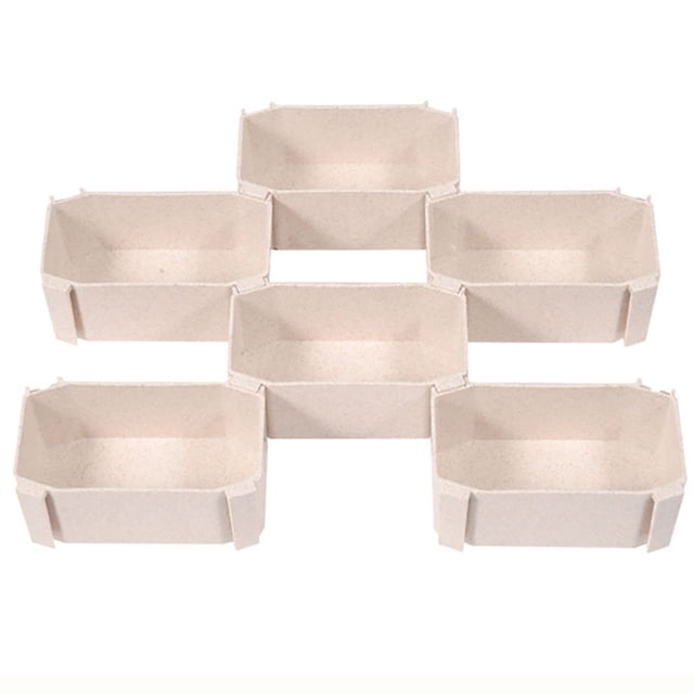 Drawer Organizer Tray Plastic: 6PCS Versatile Drawer Tray Divider Storage Box