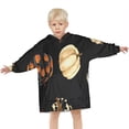 thumbnail image 3 of Halloween Patterned Pumpkins (2) Blanket Hoodies for Kids 6-13YR Oversize Wearable Blanket Hoodies for Boys Girls Teens, 3 of 7