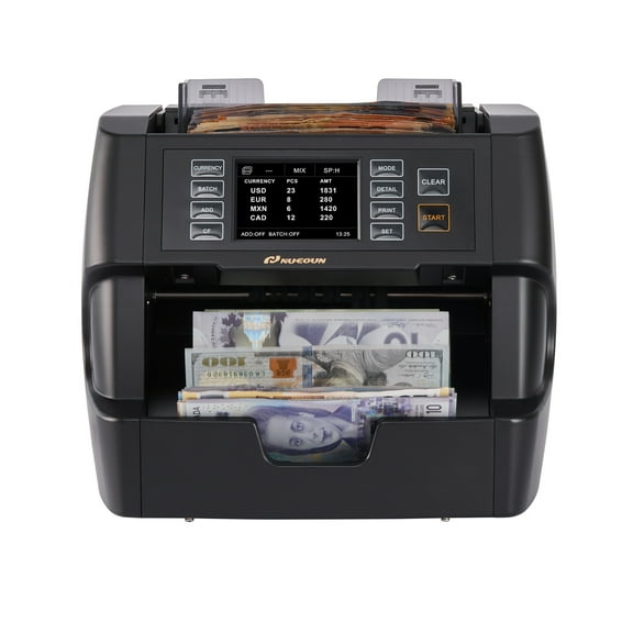 NUCOUN VC-3 Business Grade Bill Cash Counter Machine, Black