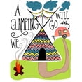 thumbnail image 3 of CafePress - A Glamping We Will Go Pajamas - Women's Short Sleeve Print T-Shirt and Pants Light Cotton Pajama Set, 3 of 7