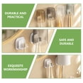 thumbnail image 3 of GOOHOCHY 3 Unids Artículos de tocador de pared para paredes Taves de cepillo de dientes Taza de dientes Perchas (blanco), 3 of 6