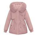 thumbnail image 3 of Patlollav Fall Coats,Women Casual Comfortable Long Sleeve Hooded Pocket Drawstring Parkas, 3 of 6