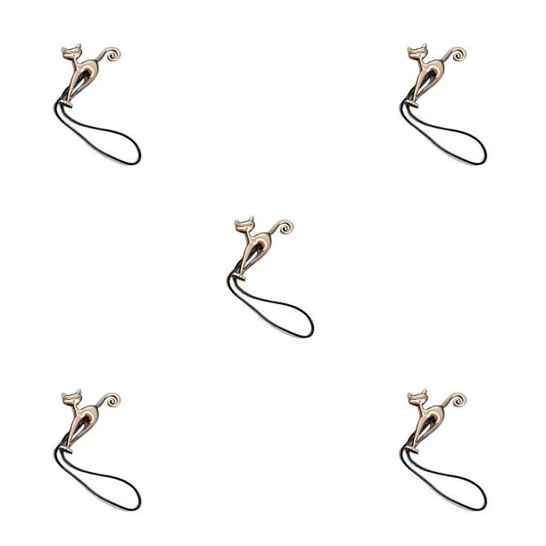 Bewildely Alzapaños en forma de gato para cortina Hebilla multifuncional Ligereza Cinturones de aplicación amplia Clips Anillo para cortinas Type2 NO2