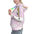 thumbnail image 2 of Salouo Aerial Yoga for Unicorn Pattern Hoodie Sweatshirts for Women, Autumn Pullover Hoodie Workout Sweat Women's Long Sleeve Preppy Sweatshirts-Small, 2 of 7