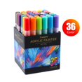 thumbnail image 1 of Rotuladores de pintura acrílica, bolígrafos de pincel, piedra de roca, vidrio, cerámica, lienzo, bricolaje, fabricación de Graffiti, suministros de dibujo, 30 colores, 1 of 4