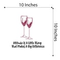 thumbnail image 4 of Attitude Difference Wine Glasses Champagne Merlot Pinot Bubbly Mousseux Winery Spirits Vineyard Grapes Grapevine Ruby Red Holiday Gift Decorating Ideas Wall Decal Sticker - Size: 10 In X 10 In, 4 of 5