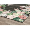 thumbnail image 4 of Rugs America Hanna VA35C Royal Blossom Pink Onyx Floral Transitional Black Area Rug, 2'x4', 4 of 7