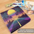 thumbnail image 4 of FORMRS 3 Ring Photo Album 4"x6" Self Adhesive Large Capacity PU Leather Cover, Neon Road, 4 of 8