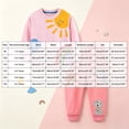 thumbnail image 4 of mgoYE Toddler Baby Girl Outfit Fall Winter Girl Clothes Long Sleeve Cute Cartoon Sweatshirts Pants Outfits, 4 of 9