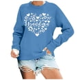 thumbnail image 2 of Trendfront Womens Grandma Graphic Sweatshirt Long Sleeve Crewneck Floral Heart Print Casual Loose Fit Pullover Top, 2 of 4