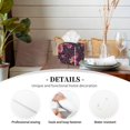 thumbnail image 3 of Gukieu Rose Mix Leopard 2 Print Leather Tissue Box, PVC Waterproof Velcro Opening and Closing Square Tissue Box Holder, Suitable for Home and Office Decoration, 3 of 7