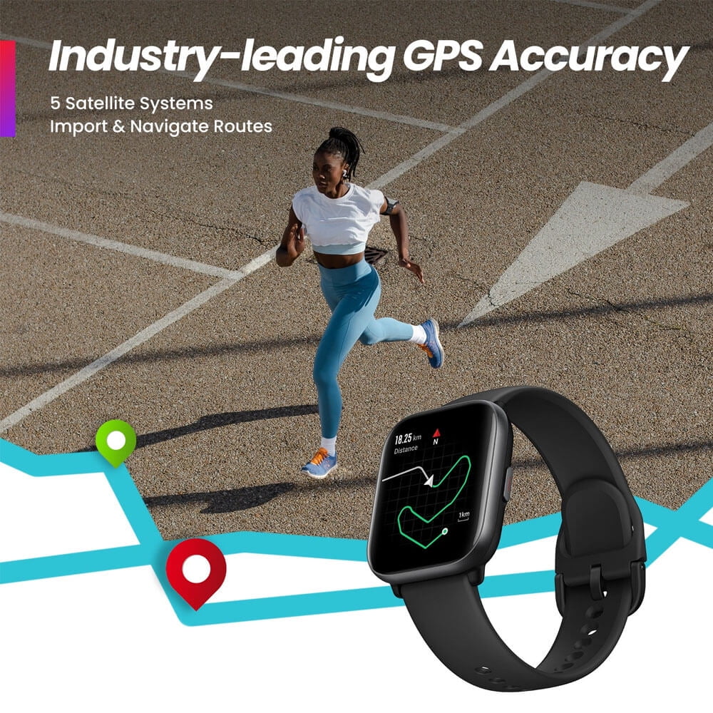 Amazfit Active Smart Watch 42mm,with AI Fitness & Sleep Coach, GPS, Bluetooth Calling & Music, 14 Day Battery, Fitness Tracker with 120+ Sports Modes, for Android & iPhone, Pink