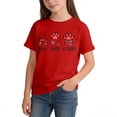 thumbnail image 4 of ITSAME Girls T-Shirts, Crewneck Fashion Print Short Sleeve Summer Comfortable Casual Tops Red 4-6T, 4 of 5