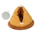 thumbnail image 2 of Flynix Cat Bed Cat Nest Soft Non Slip Bottom Pod Hut Comfortable Warm Self Warming Cave L, 2 of 10