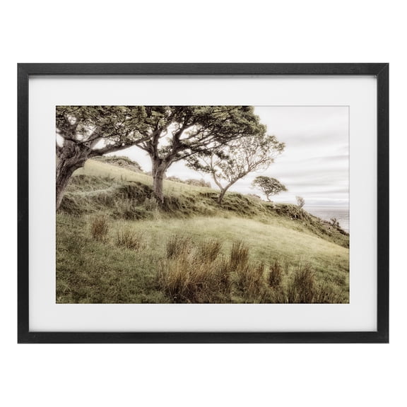 Stupell Industries Irish Hillside Landscape Black Framed Print Under Glass, design by Andy Amos